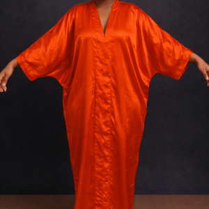 Burnt Orange Satin Kaftan Set
